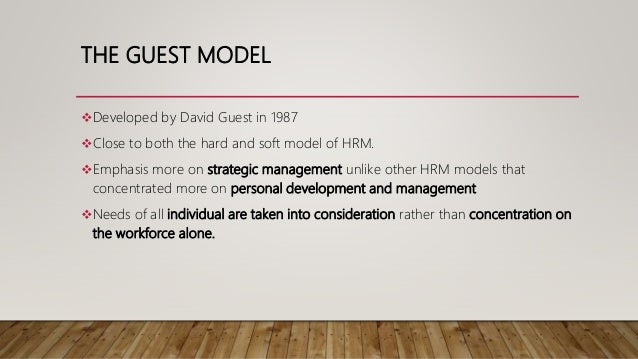guest model of hrm advantages and disadvantages similarities between hard and soft hrm